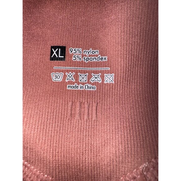 High-Waisted Rose Pink Seamless Leggings XL Scrunch Butt Sexy Gym‎ Yoga Pants - Picture 4 of 4